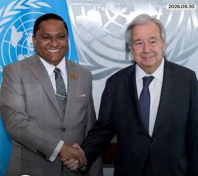 ඇමති විජිත එක්සත් ජාතීන්ගේ මහ ලේකම් හමුවෙයි